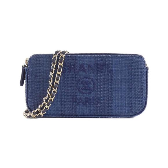 CHANEL Navy Deauville Wallet - Picture 1 of 7